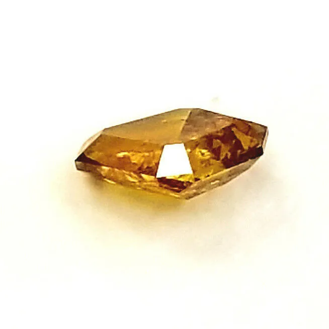 0.69 CT Diamond Fancy DEEP ORANGE COLOR GIA Certified Natural Loose Shield Cut