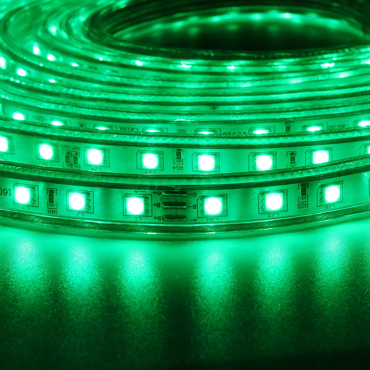 1/2/3/5M SMD5050 LED RGB Flexible Rope Outdoor Waterproof Strip Light   Plug   Remote Control AC220V