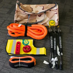 13K Snatch & Winch Recovery Kit(9pcs) 13300kg kinetic   Ring 11000kg  3xsoft shackle   Tree Saver   Recovery Hitch   Bag