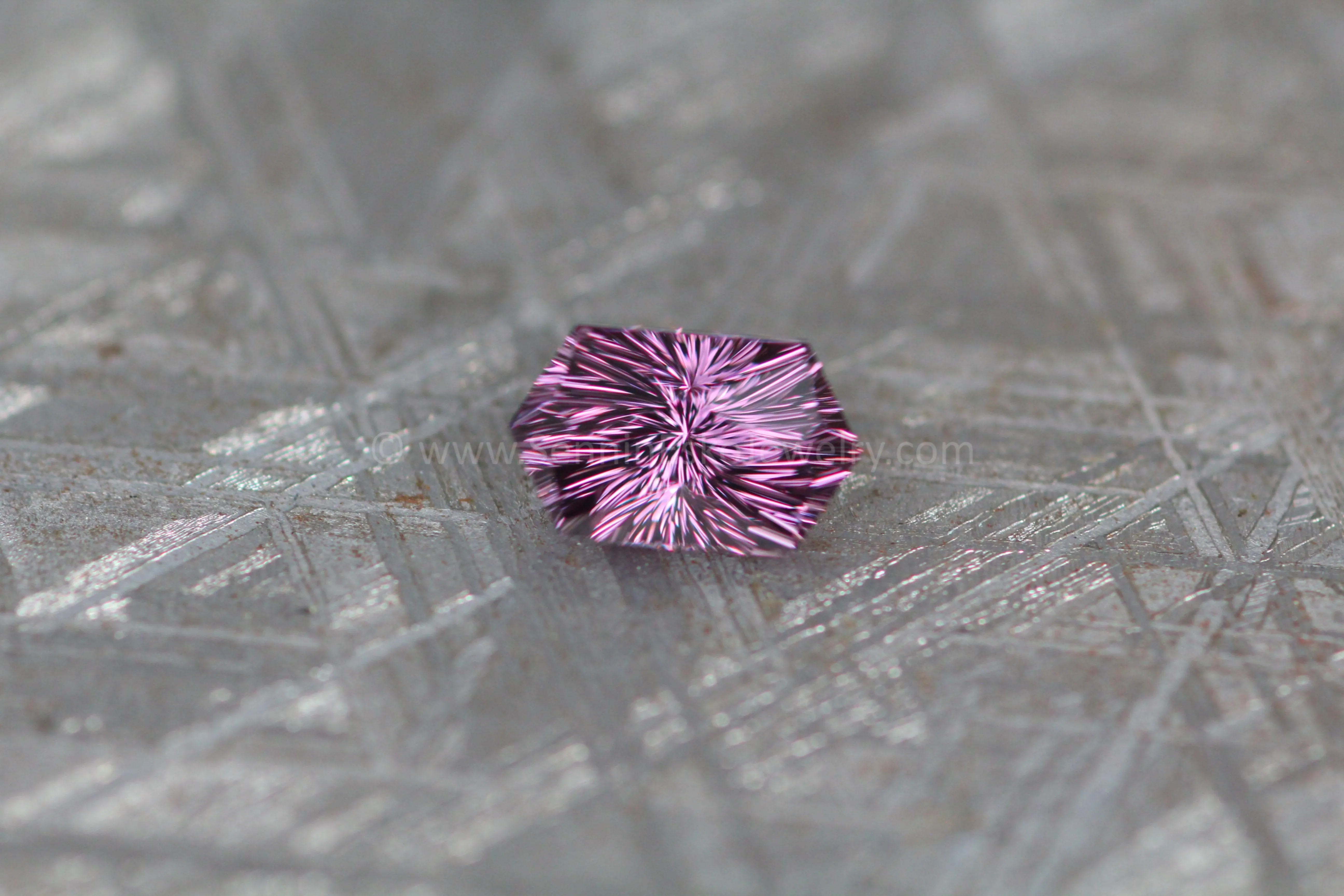 1.4 Carat Lilac Spinel Hexagon - 8.4x5.2mm, Fantasy Cut