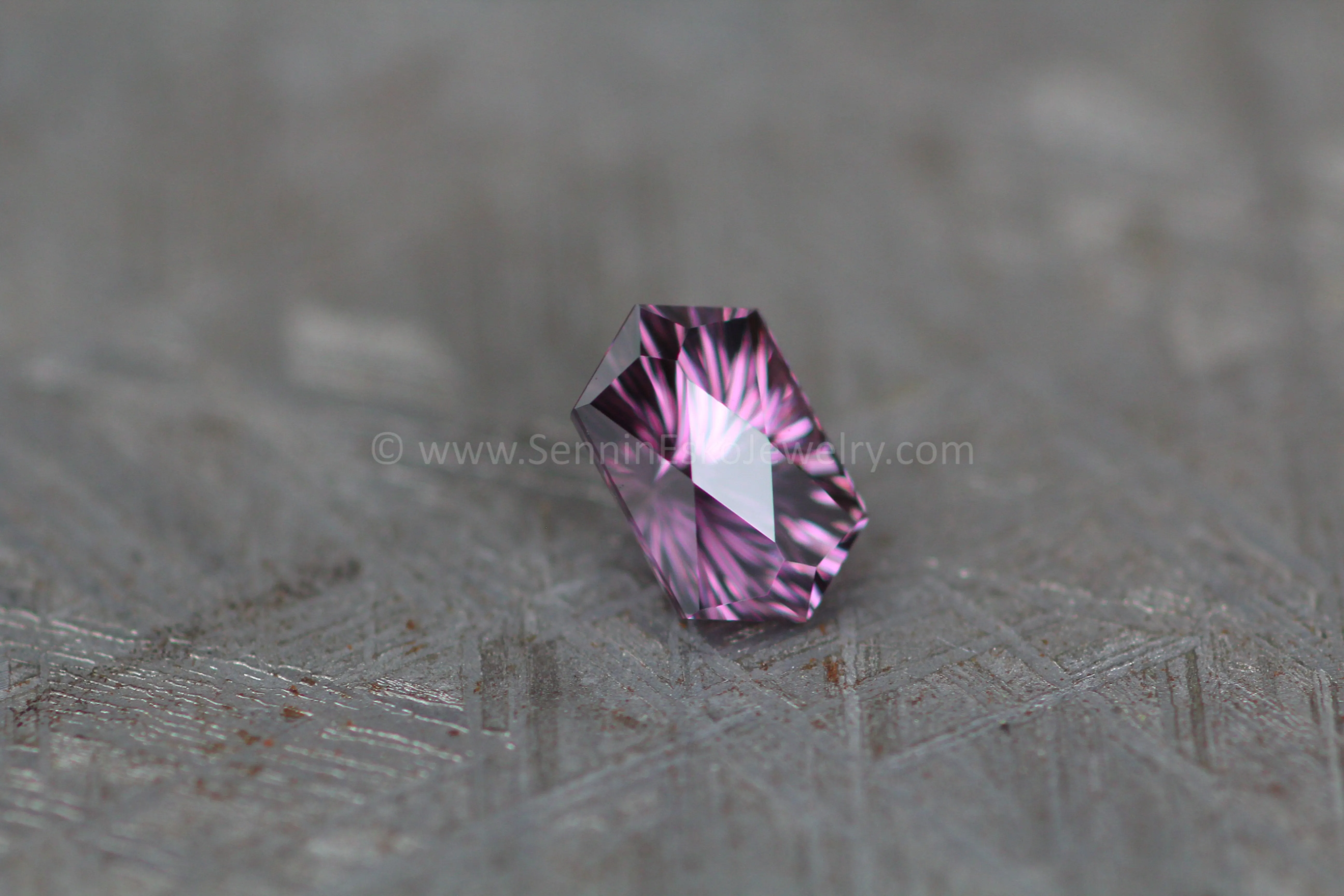 1.4 Carat Lilac Spinel Hexagon - 8.4x5.2mm, Fantasy Cut