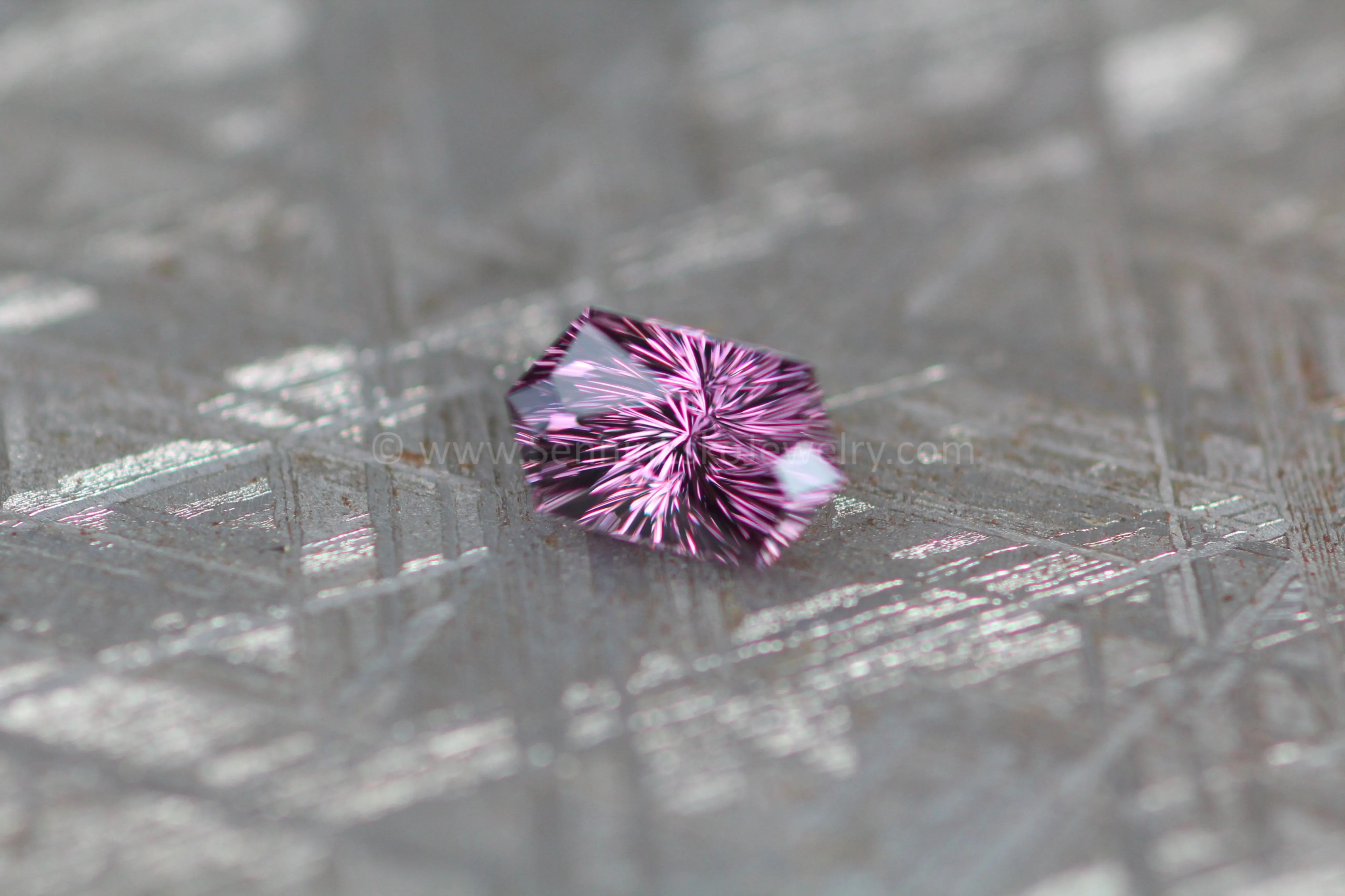 1.4 Carat Lilac Spinel Hexagon - 8.4x5.2mm, Fantasy Cut