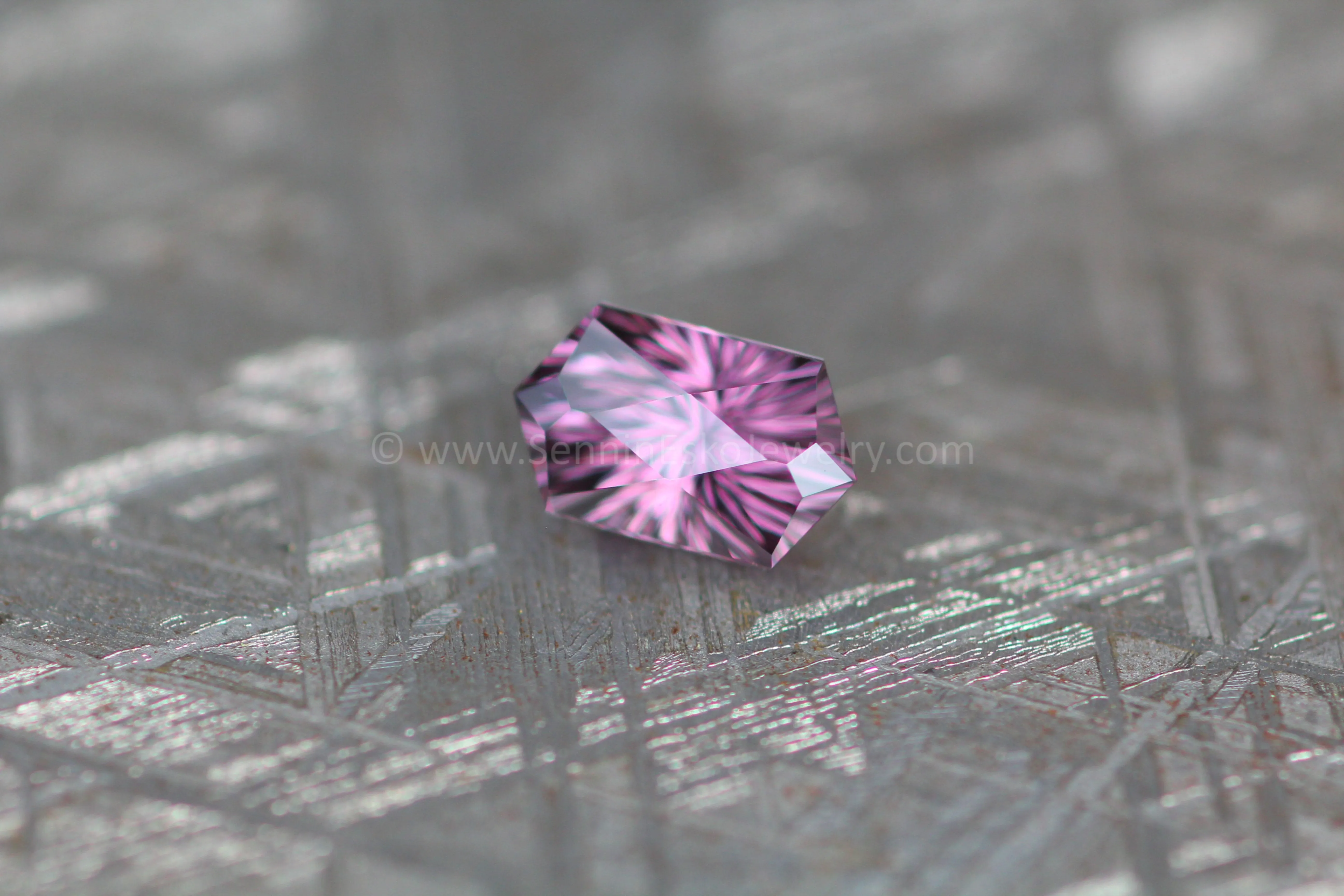 1.4 Carat Lilac Spinel Hexagon - 8.4x5.2mm, Fantasy Cut