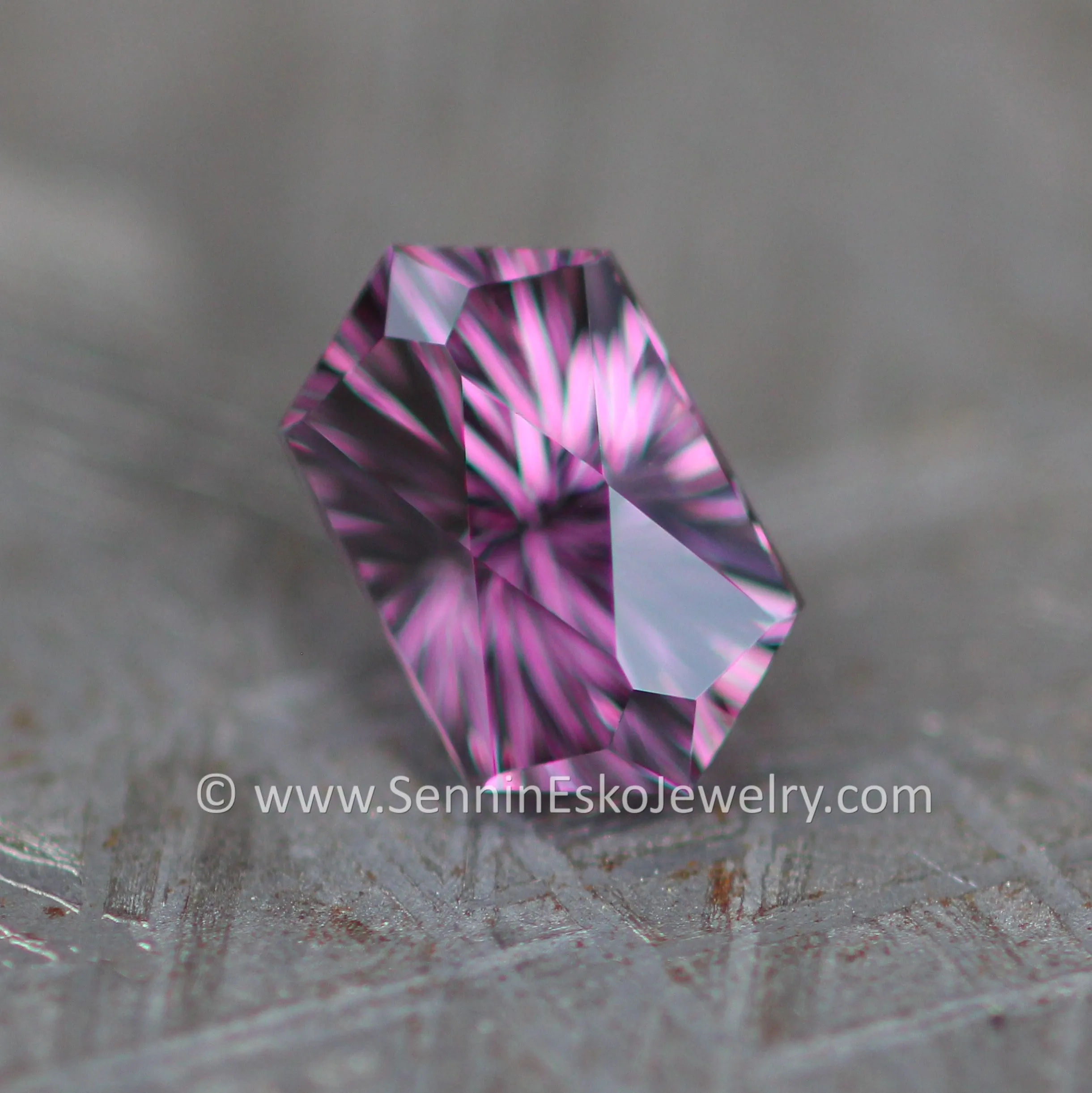 1.4 Carat Lilac Spinel Hexagon - 8.4x5.2mm, Fantasy Cut