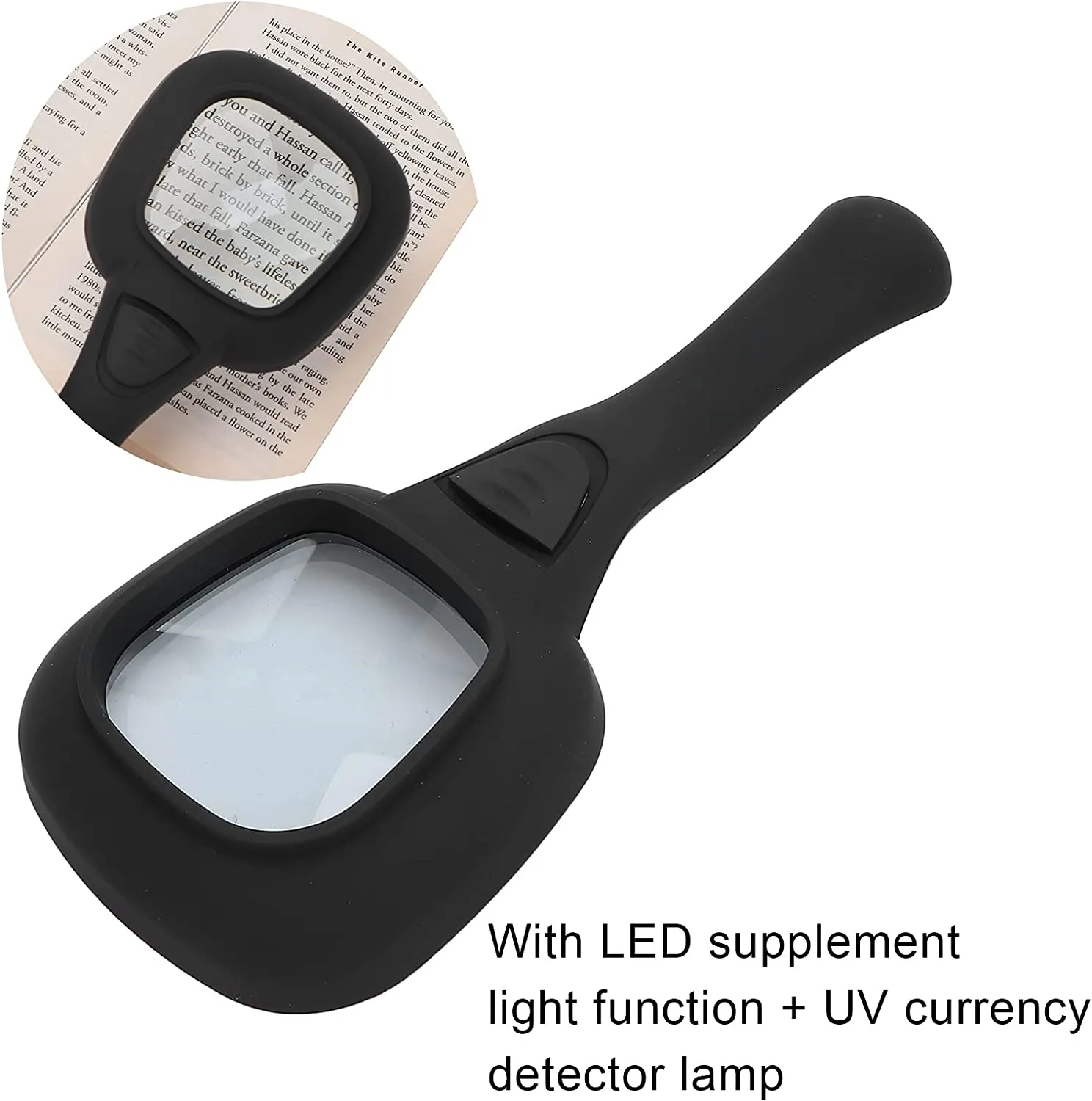 1607 Handheld Magnifying Glass 6 LED Illuminated Lighted Magnifier for Seniors Reading, Soldering, Inspection, Coins, Jewelry, Exploring