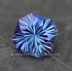 2 Carat Periwinkle Tanzanite Square Octagon - 7.9x7.2mm - Fantasy Cut