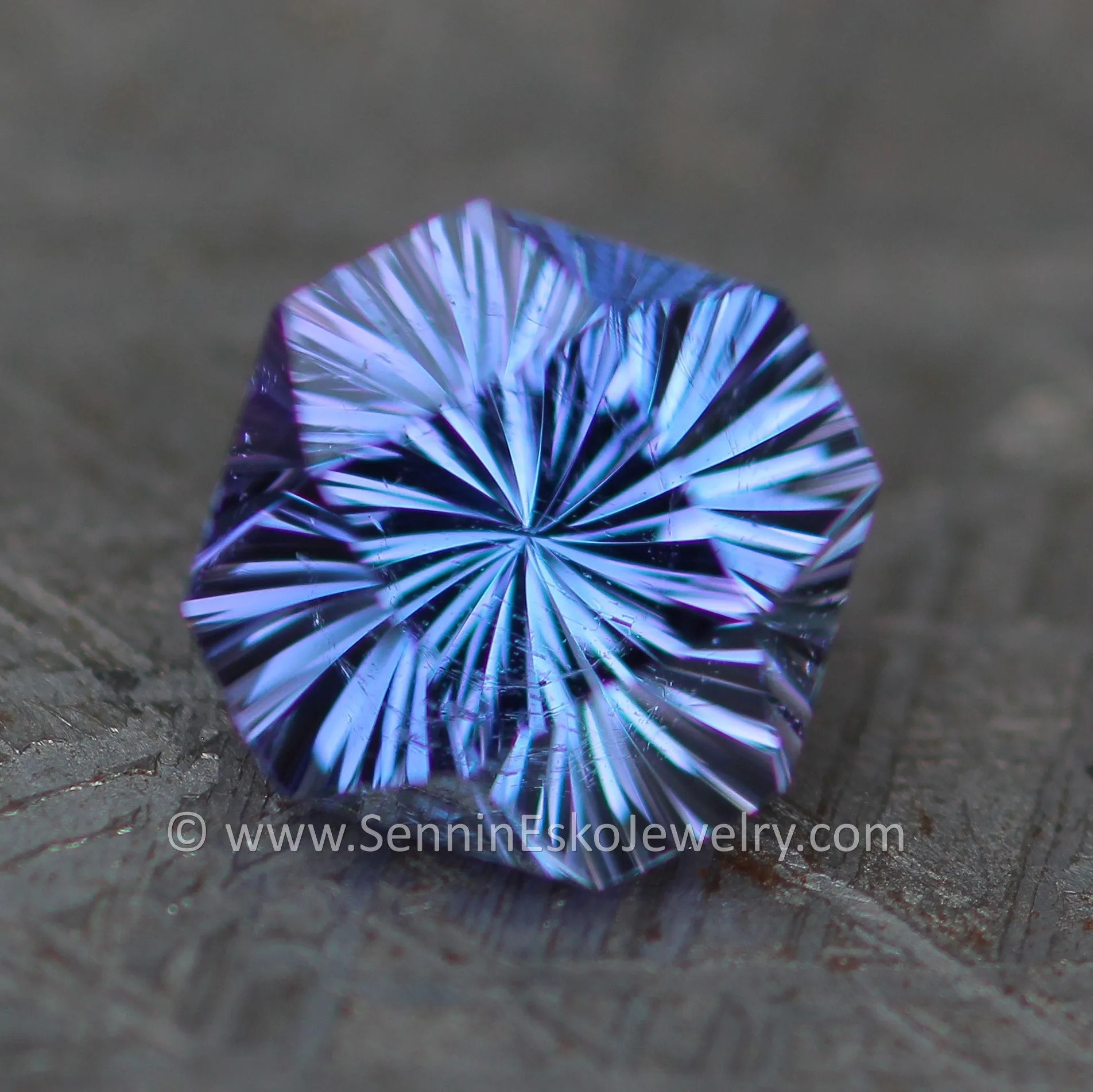 2 Carat Periwinkle Tanzanite Square Octagon - 7.9x7.2mm - Fantasy Cut