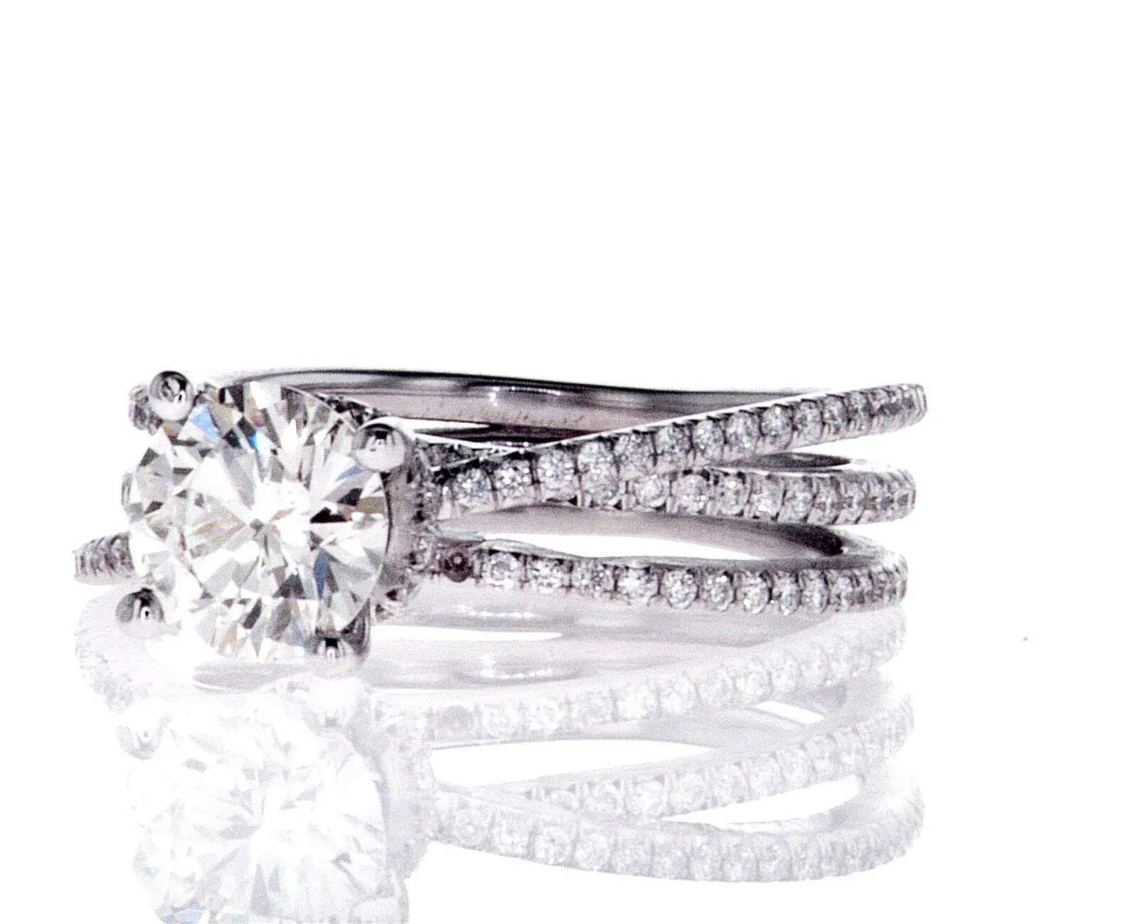 2 CTW I Color SI2 Natural Diamond Engagement Ring Round Cut Brilliant Certified