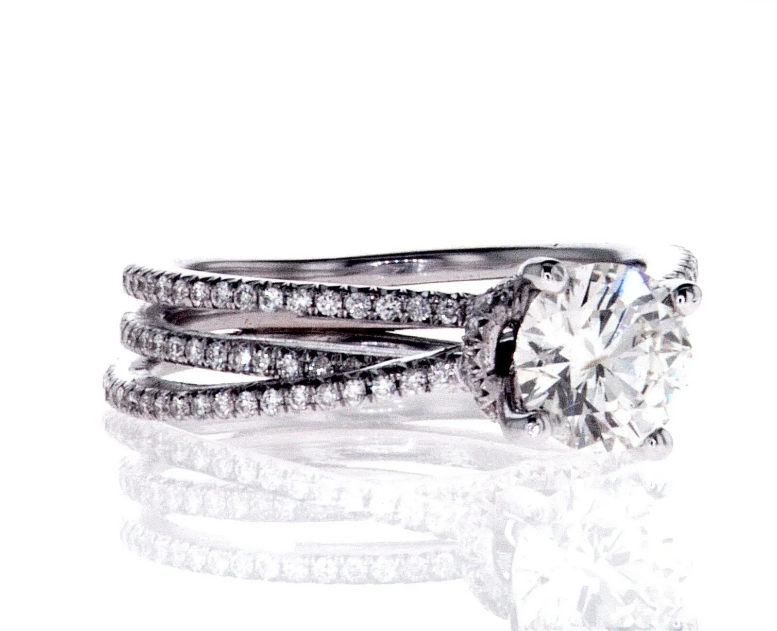 2 CTW I Color SI2 Natural Diamond Engagement Ring Round Cut Brilliant Certified