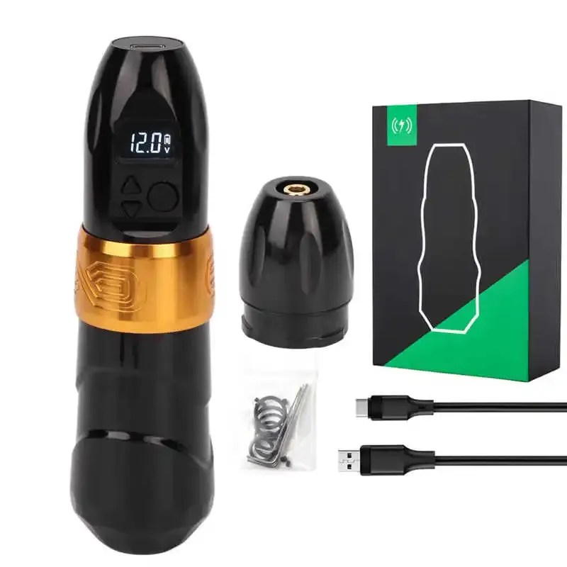 2 in 1 2400mAh Wireless Tattoo Machine Pen Rechargeable USB Microblading Tattoo Machine with Connector Permanent Tattoo Pen