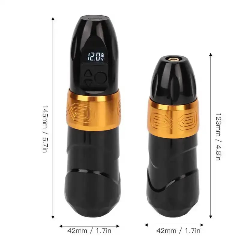2 in 1 2400mAh Wireless Tattoo Machine Pen Rechargeable USB Microblading Tattoo Machine with Connector Permanent Tattoo Pen