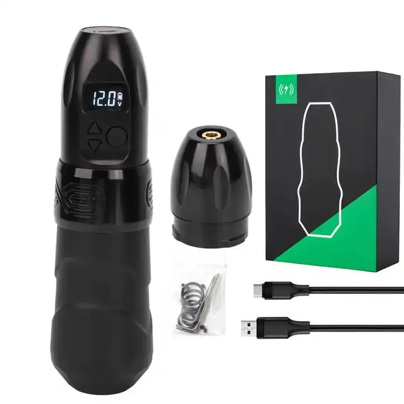 2 in 1 2400mAh Wireless Tattoo Machine Pen Rechargeable USB Microblading Tattoo Machine with Connector Permanent Tattoo Pen