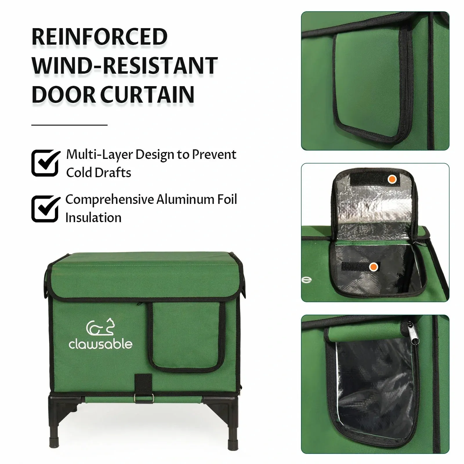 2 in 1 Outdoor Elevated Lift-Top Heated Cat House Small
