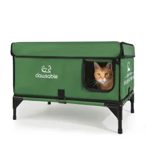 2 in 1 Outdoor Elevated Lift-Top Insulated Cat House Large
