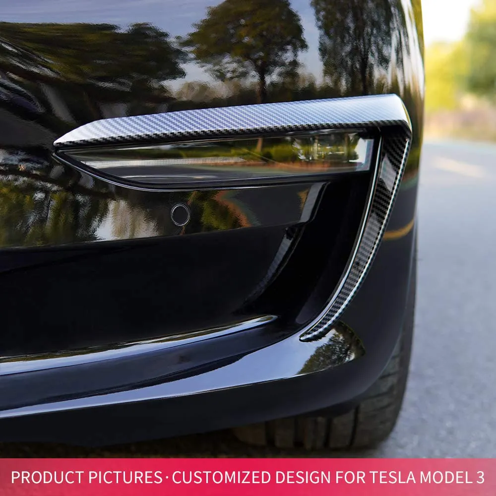2018-2022 Tesla Model 3 Front Fog Light Trim Covers