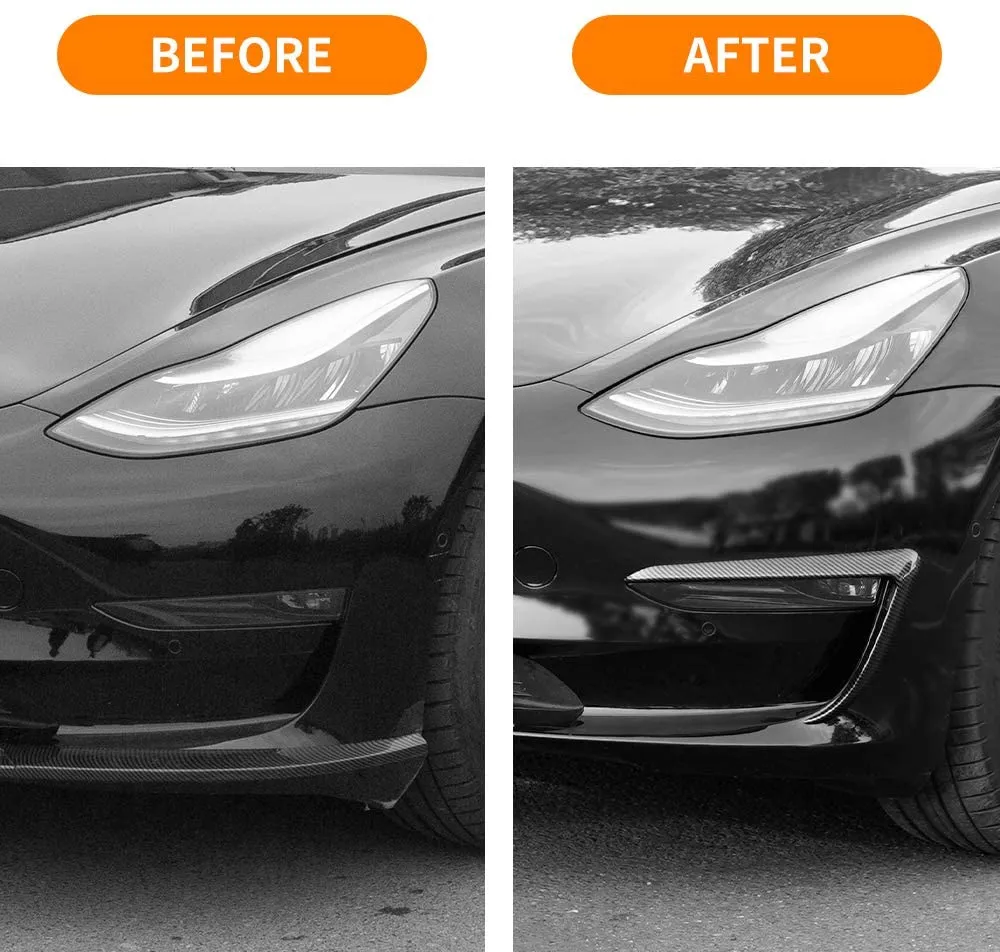 2018-2022 Tesla Model 3 Front Fog Light Trim Covers