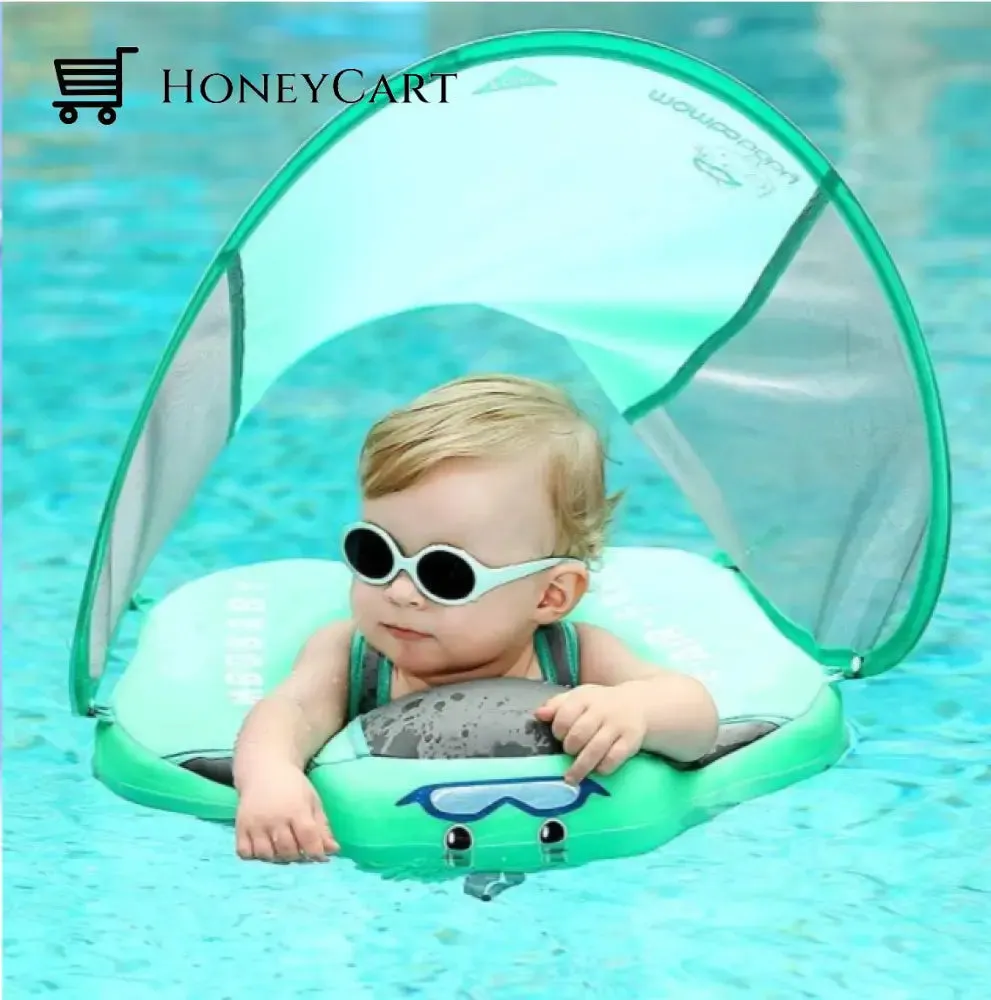 2022 Smart Swim Trainer Baby airless float ring with UPF50  canopy