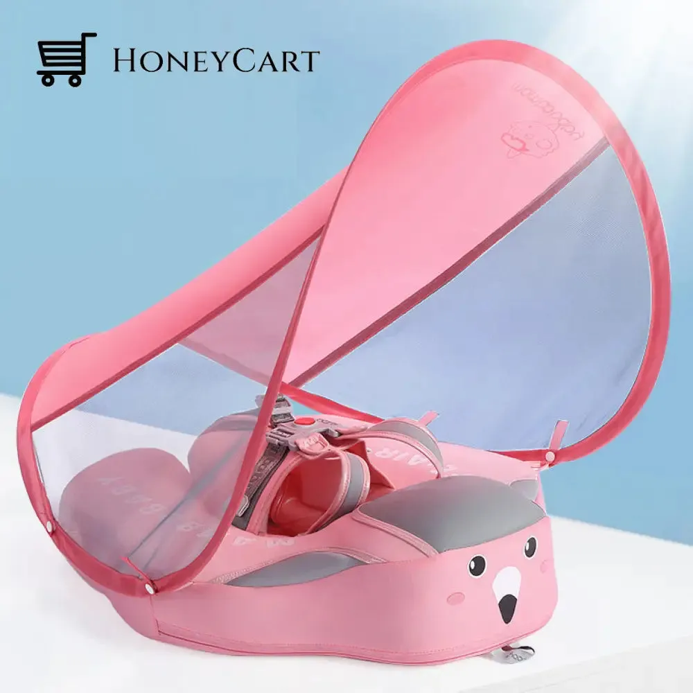 2022 Smart Swim Trainer Baby airless float ring with UPF50  canopy