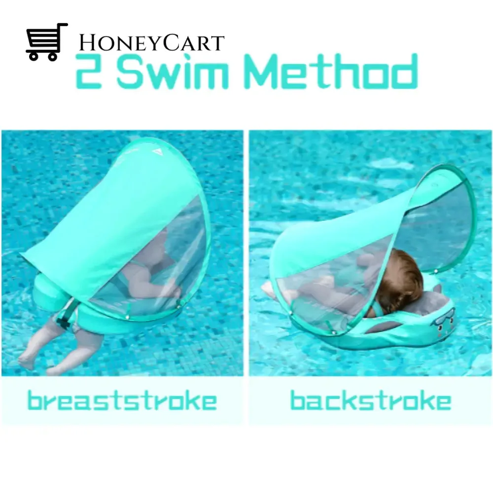 2022 Smart Swim Trainer Baby airless float ring with UPF50  canopy