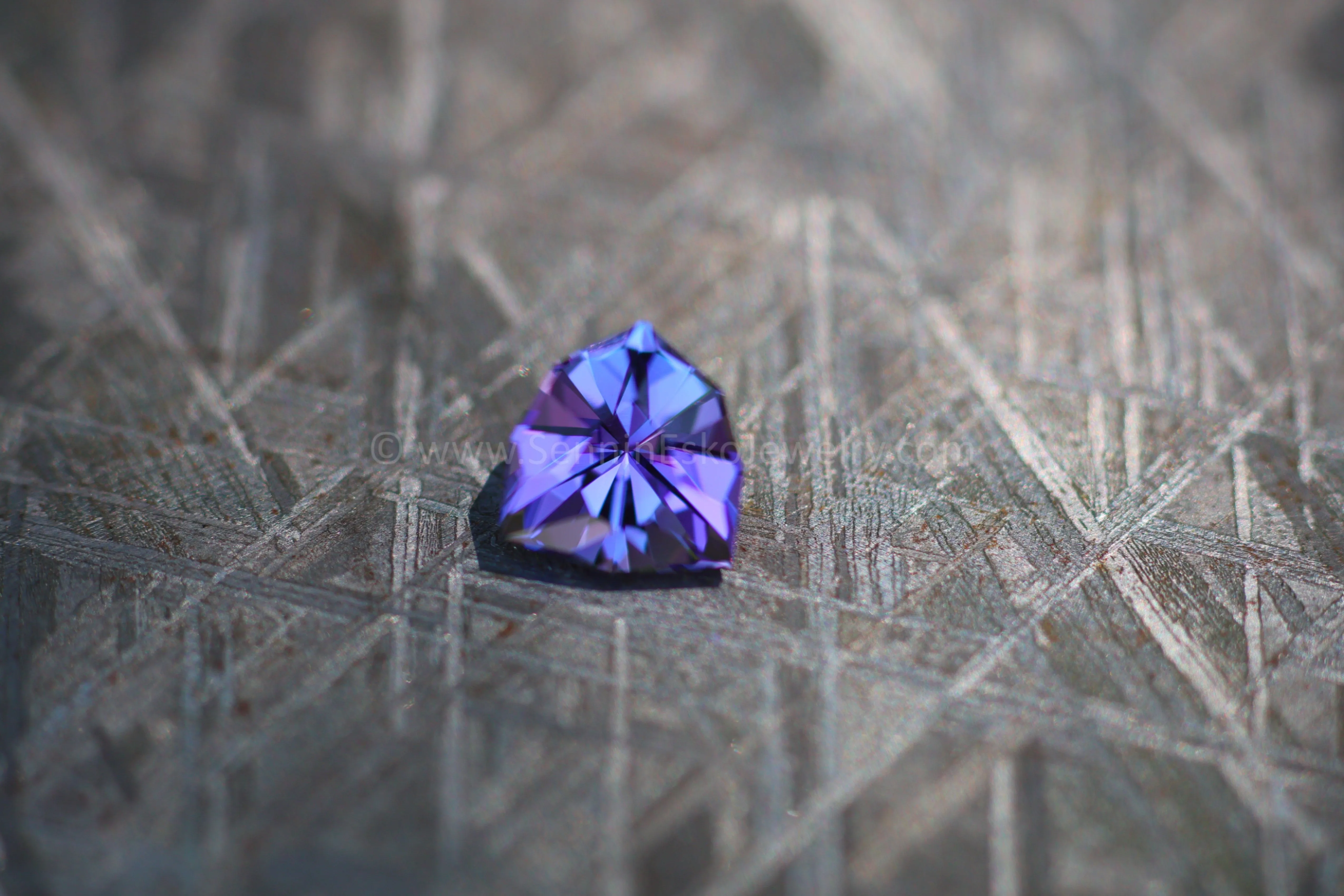 2.3 Carat Blue & Purple Tanzanite Shield - 8.1x7.5mm - Unheated - Specialty Cut