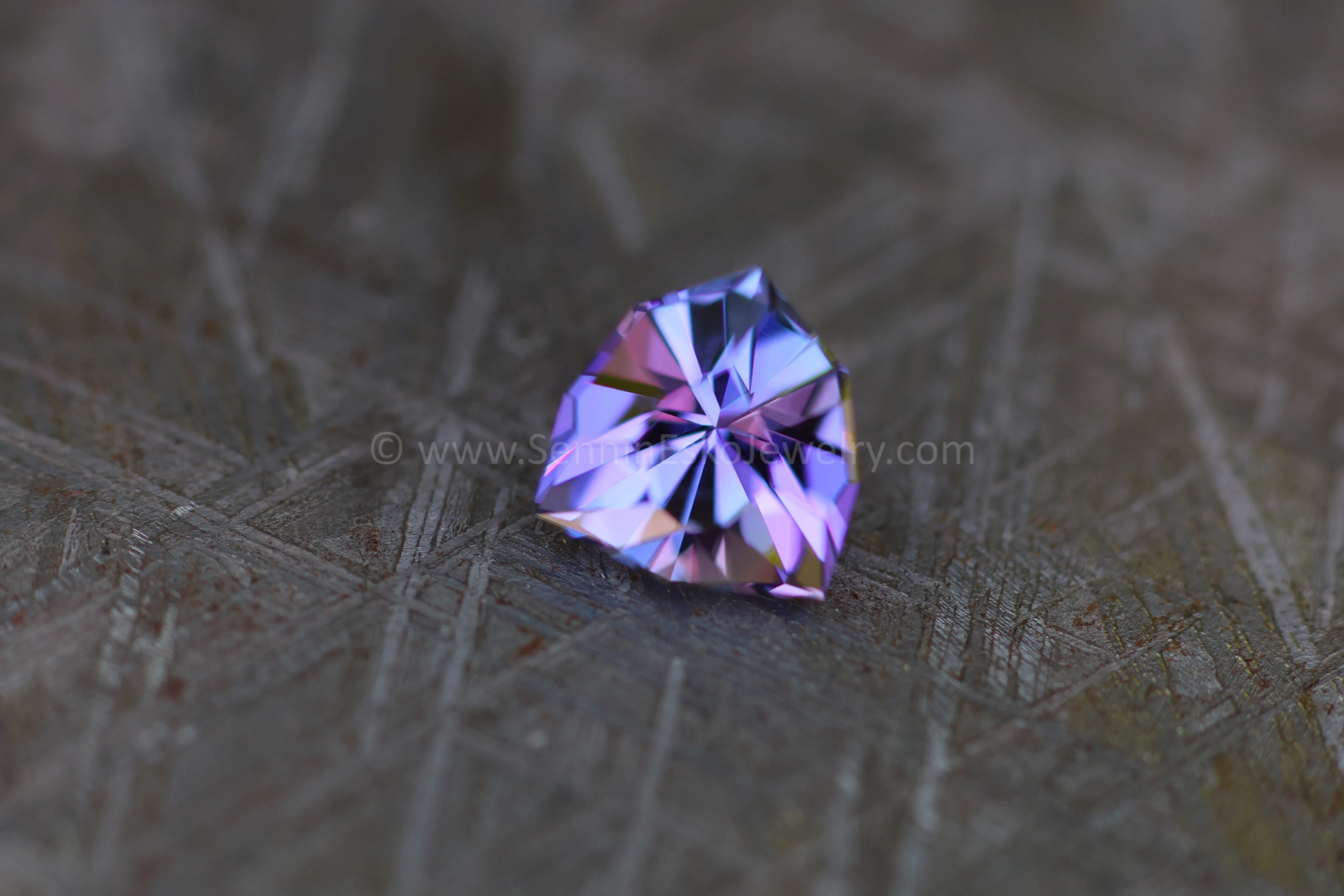 2.3 Carat Blue & Purple Tanzanite Shield - 8.1x7.5mm - Unheated - Specialty Cut