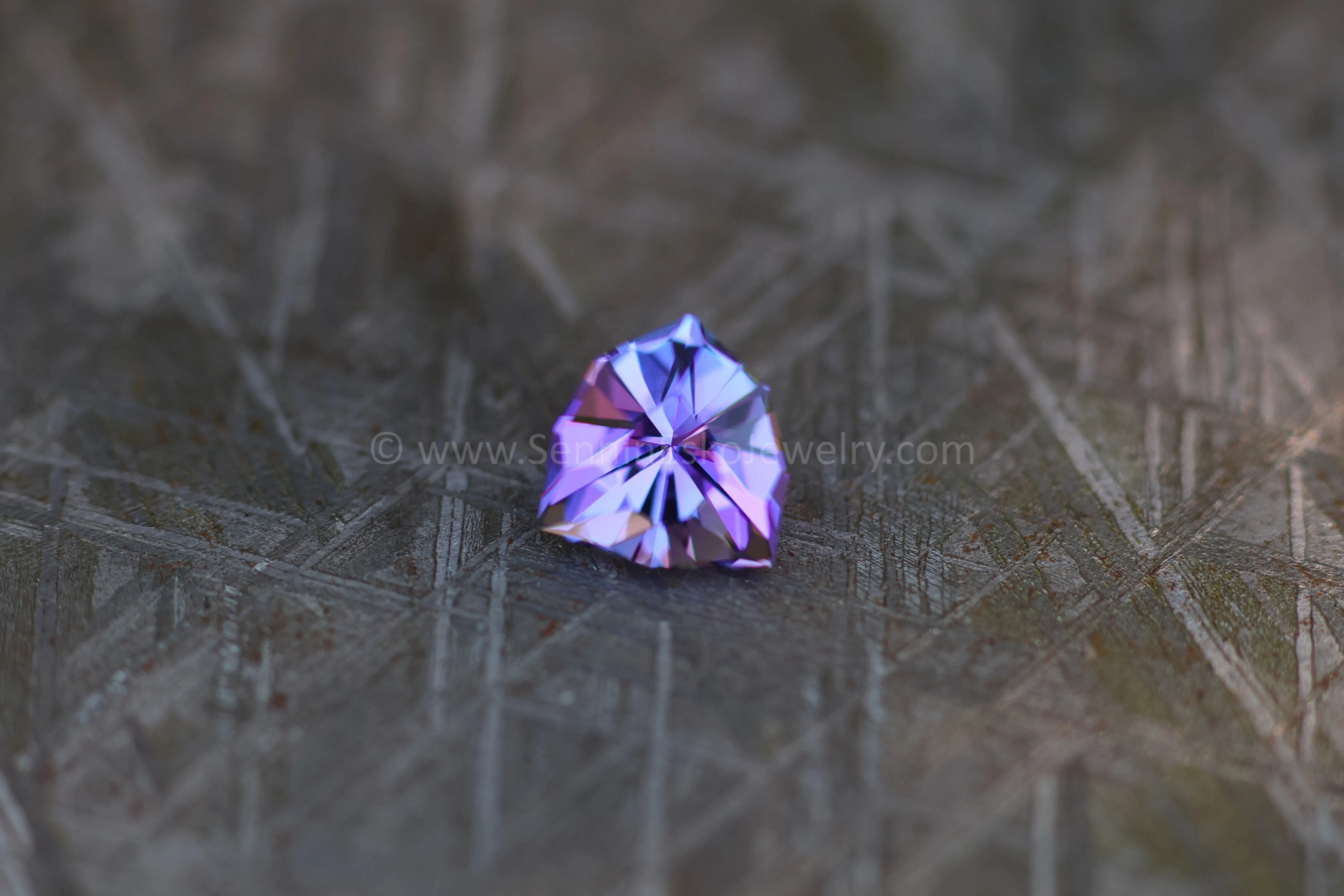 2.3 Carat Blue & Purple Tanzanite Shield - 8.1x7.5mm - Unheated - Specialty Cut