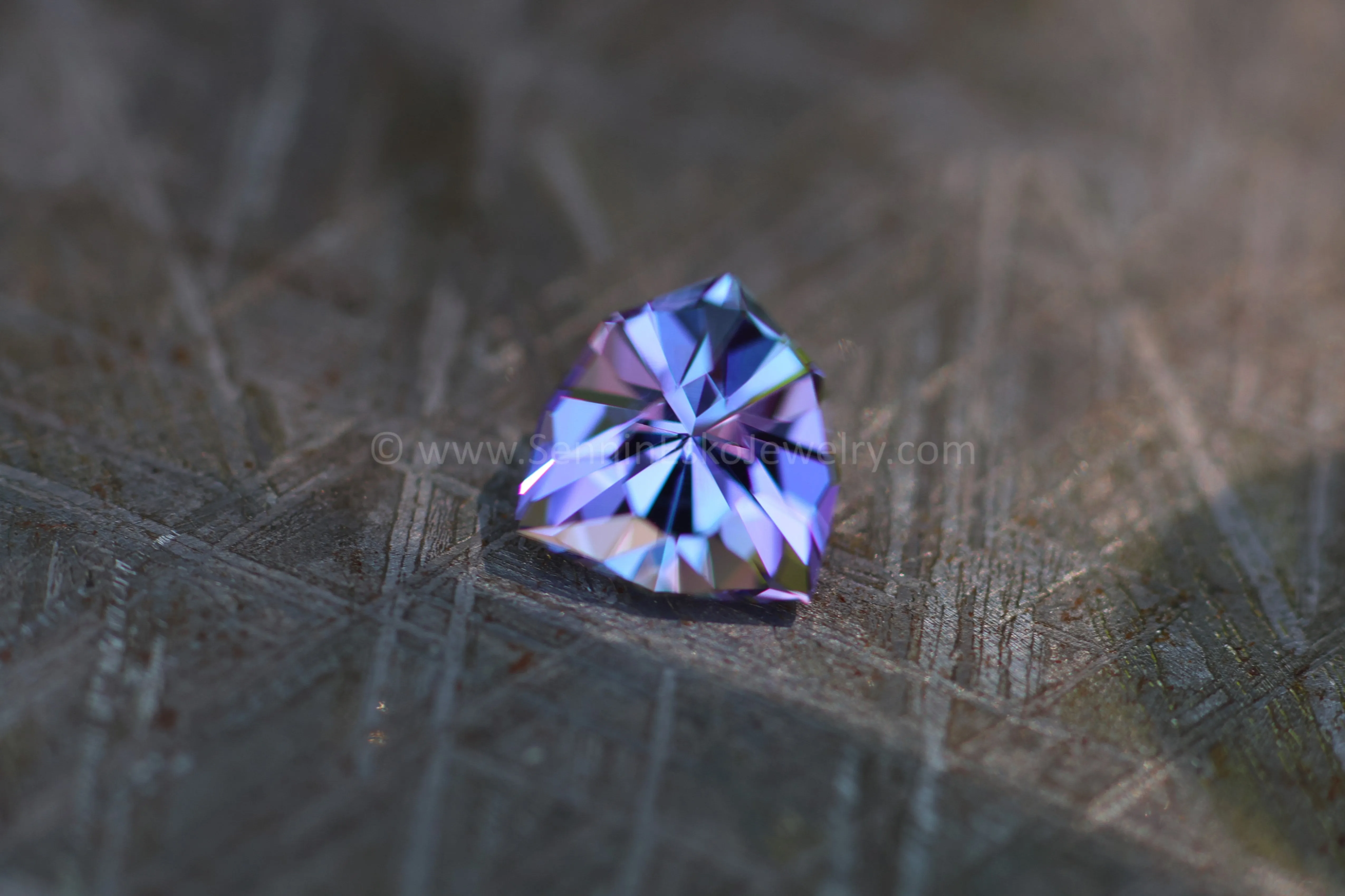 2.3 Carat Blue & Purple Tanzanite Shield - 8.1x7.5mm - Unheated - Specialty Cut