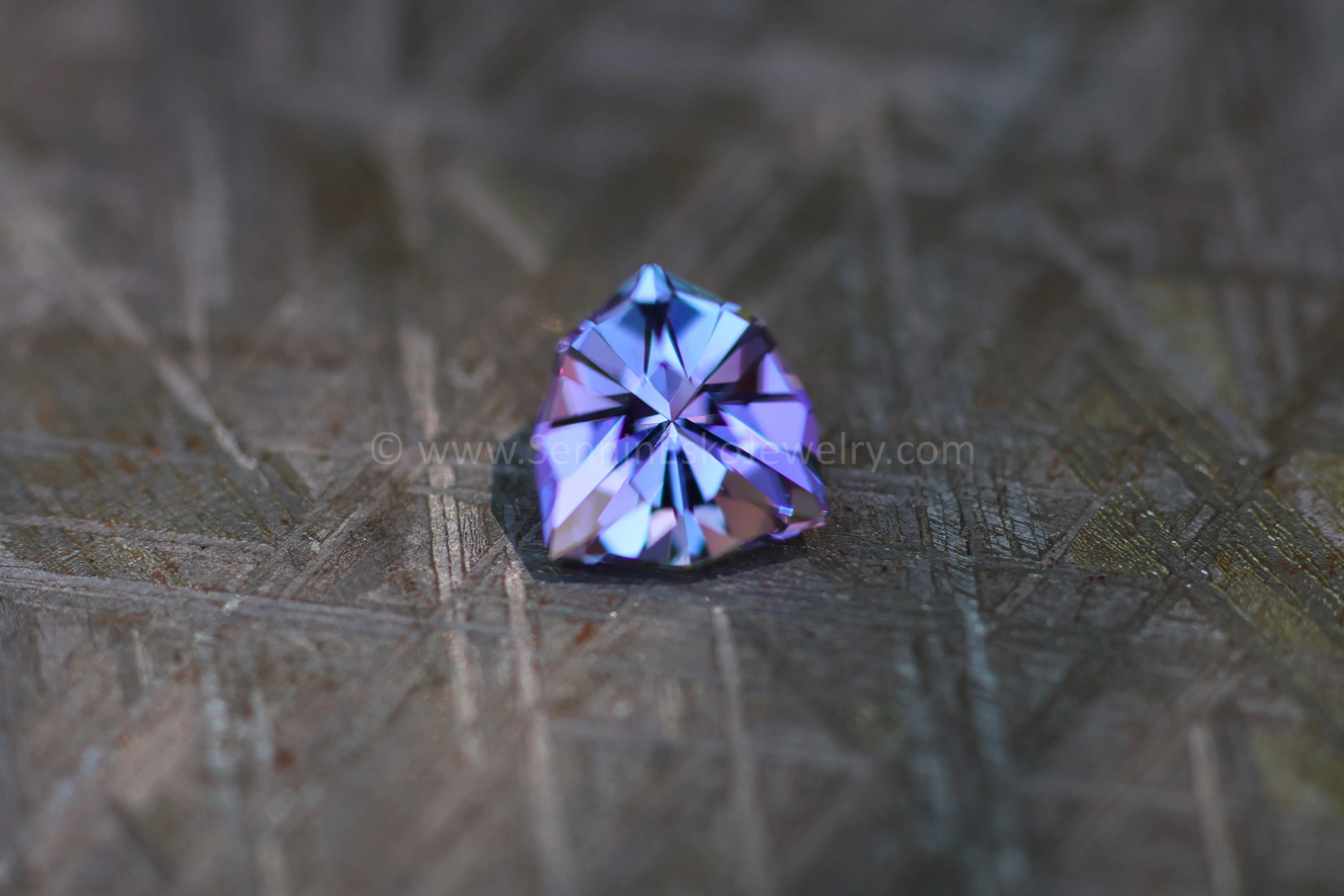 2.3 Carat Blue & Purple Tanzanite Shield - 8.1x7.5mm - Unheated - Specialty Cut