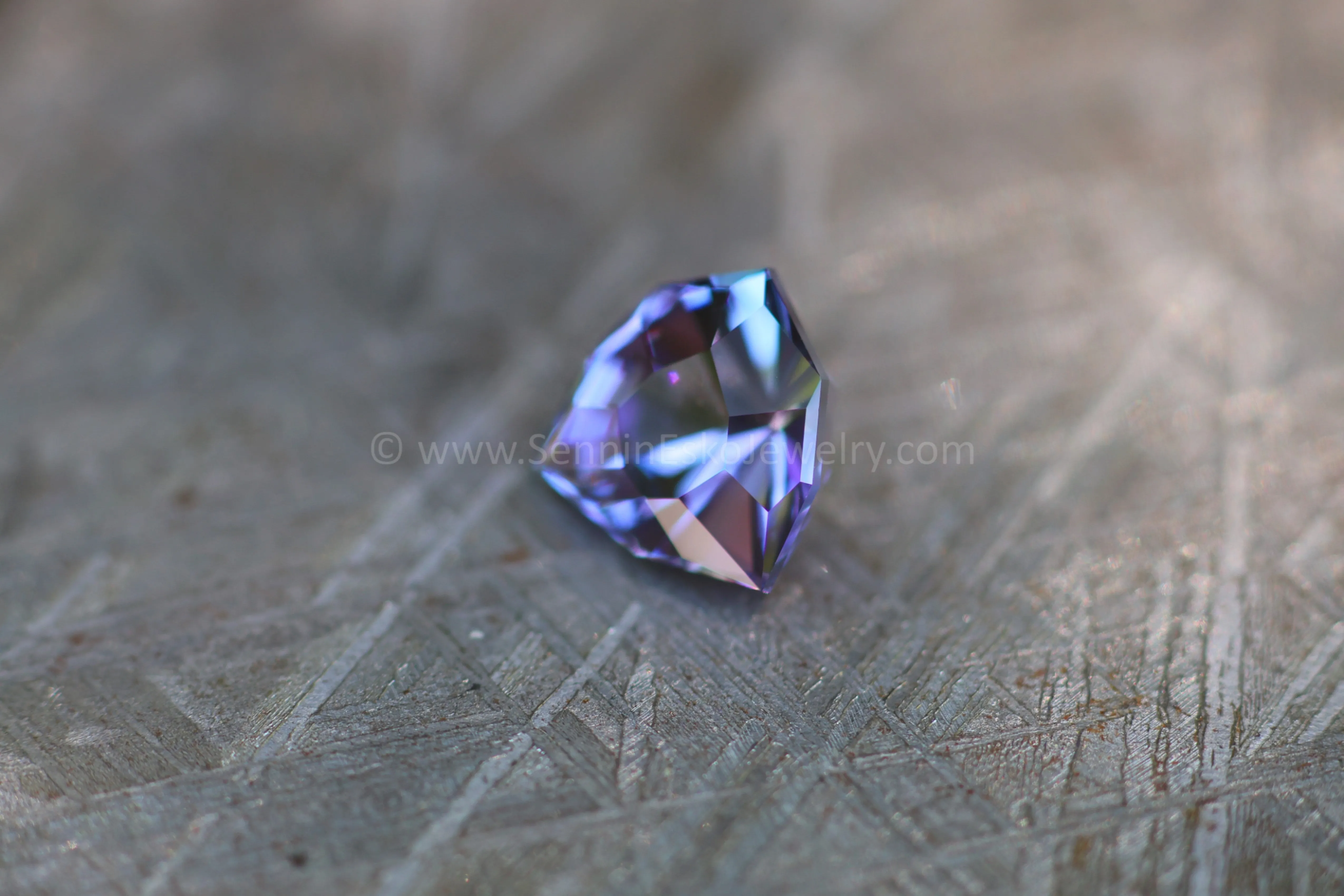 2.3 Carat Blue & Purple Tanzanite Shield - 8.1x7.5mm - Unheated - Specialty Cut