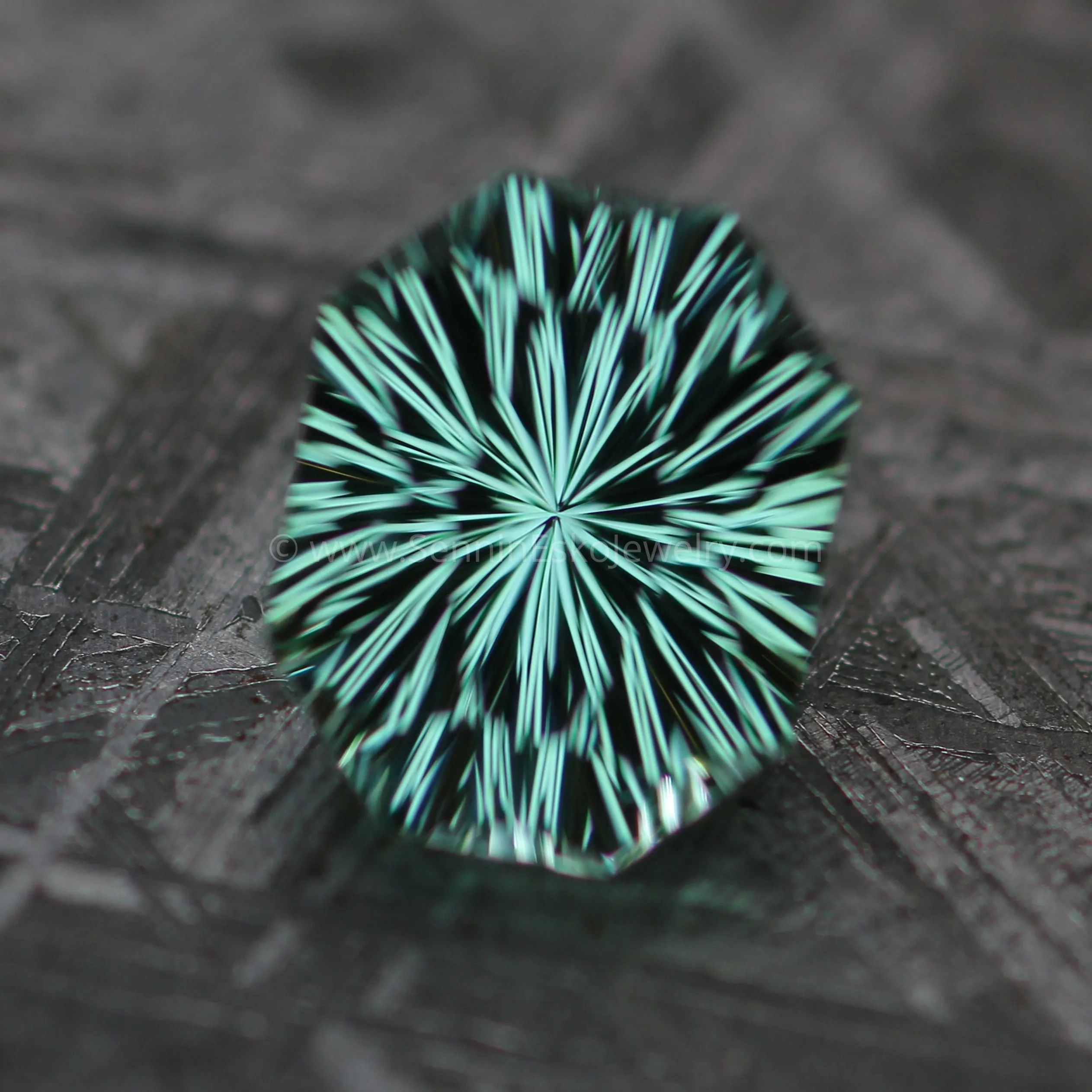 2.6 ct Minty Green Congo Tourmaline Octagon - Fantasy Cut - 8.9x7.1mm