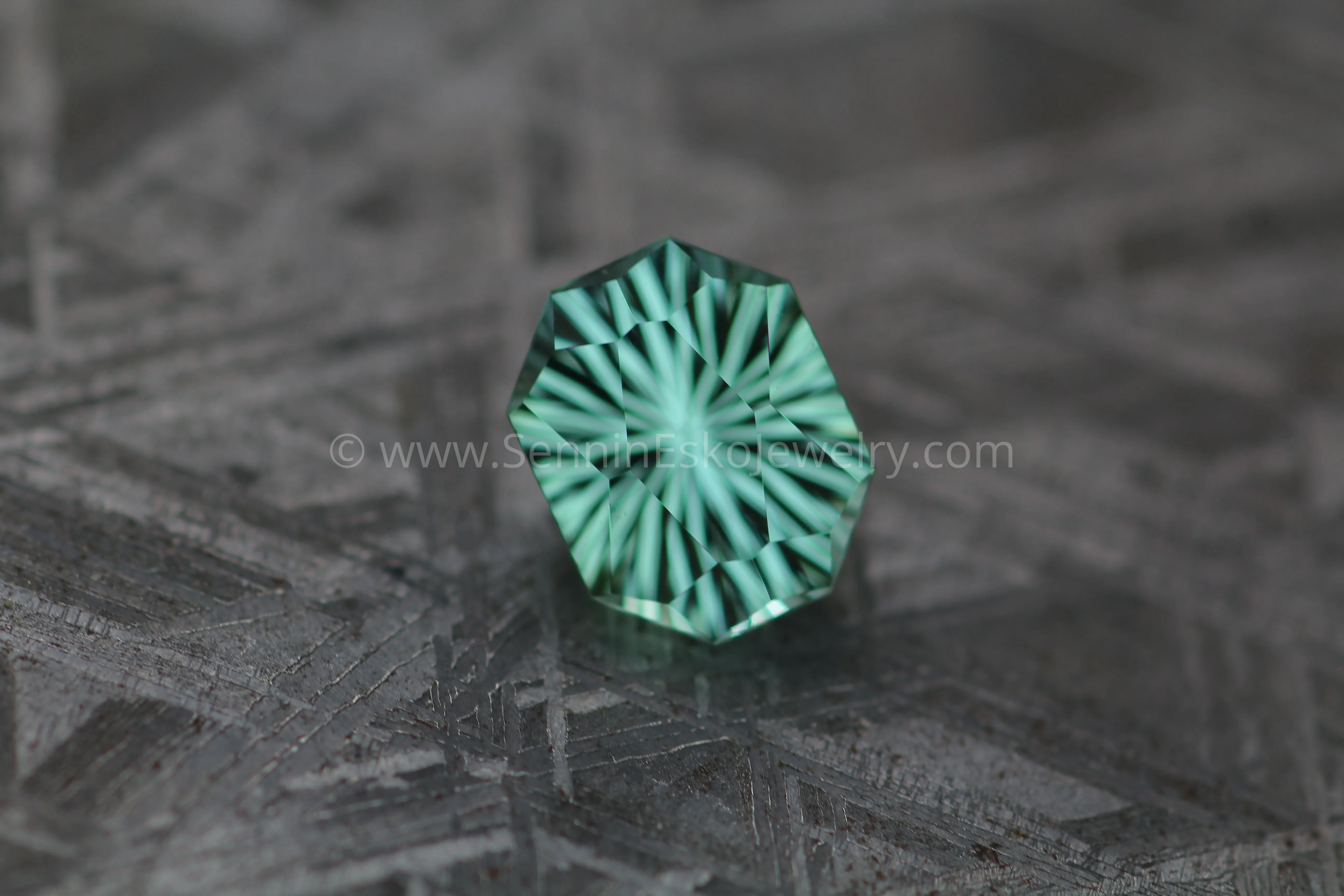 2.6 ct Minty Green Congo Tourmaline Octagon - Fantasy Cut - 8.9x7.1mm