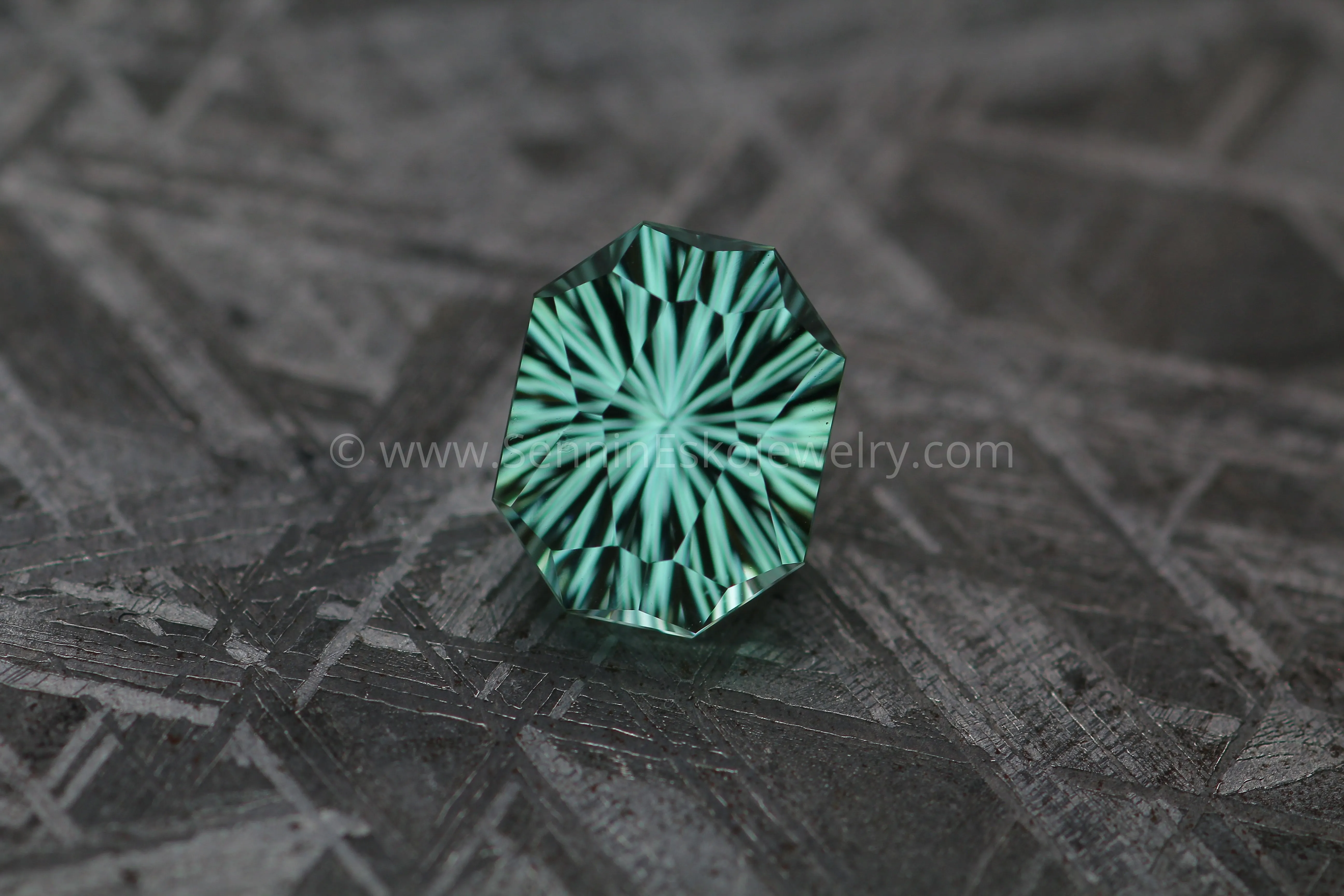 2.6 ct Minty Green Congo Tourmaline Octagon - Fantasy Cut - 8.9x7.1mm