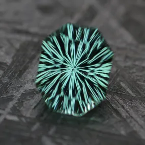 2.6 ct Minty Green Congo Tourmaline Octagon - Fantasy Cut - 8.9x7.1mm