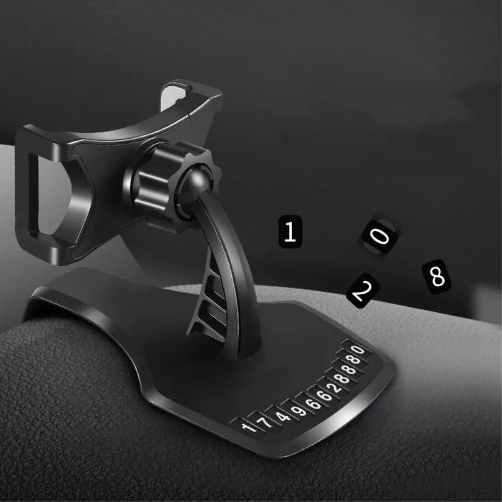 3 in 1 Car GPS Smartphone Holder: Dashboard / Visor Clamp   AC Grid Clip for LG SP320 X Series X Charge TD-LTE (LG MLV7N) - Black