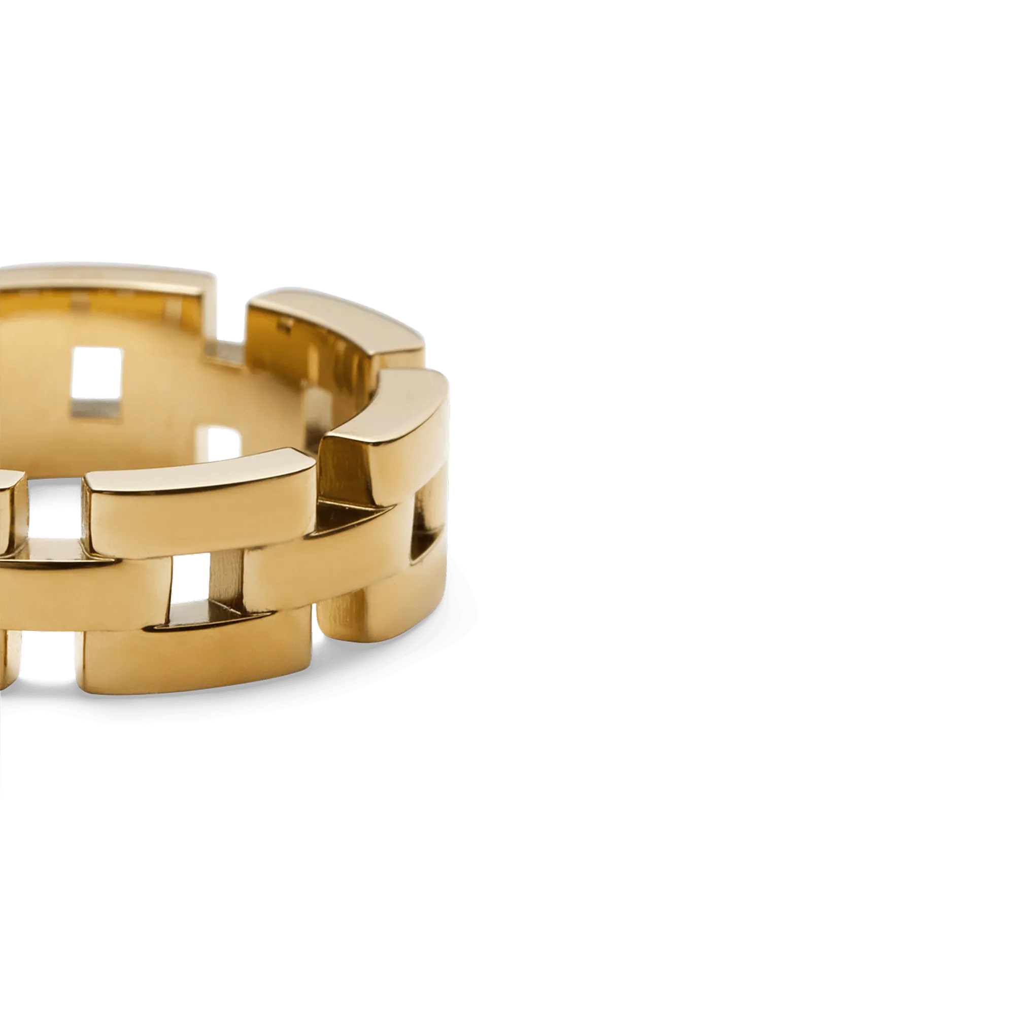 3-Link Ring Gold