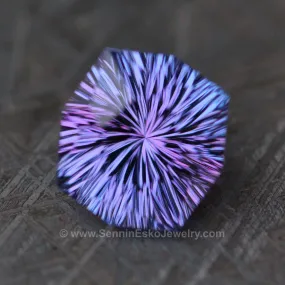 5.3 ct Bluish Violet Tanzanite Octagonal Cushion - Fantasy Cut - 11x10.5mm