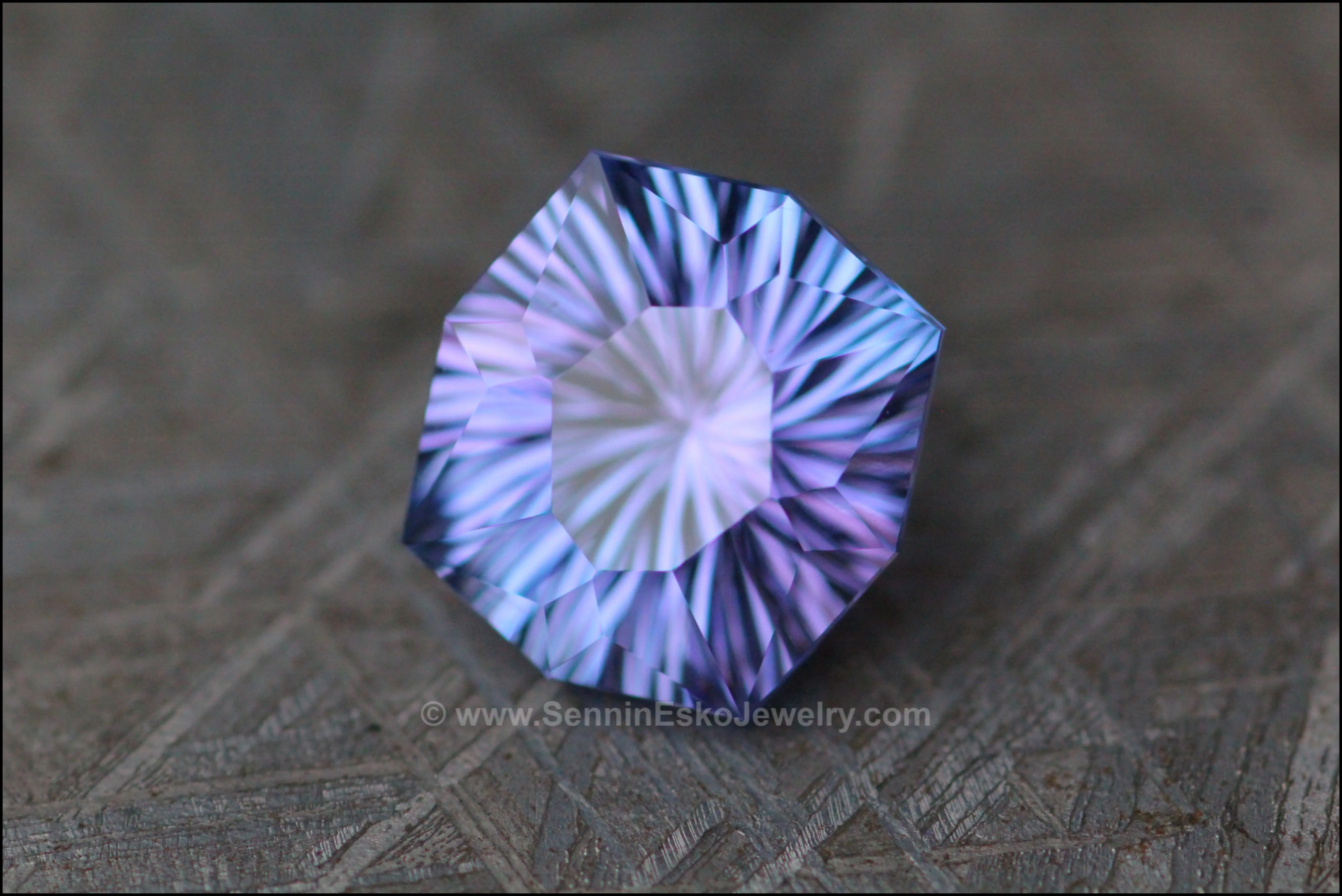5.3 ct Bluish Violet Tanzanite Octagonal Cushion - Fantasy Cut - 11x10.5mm