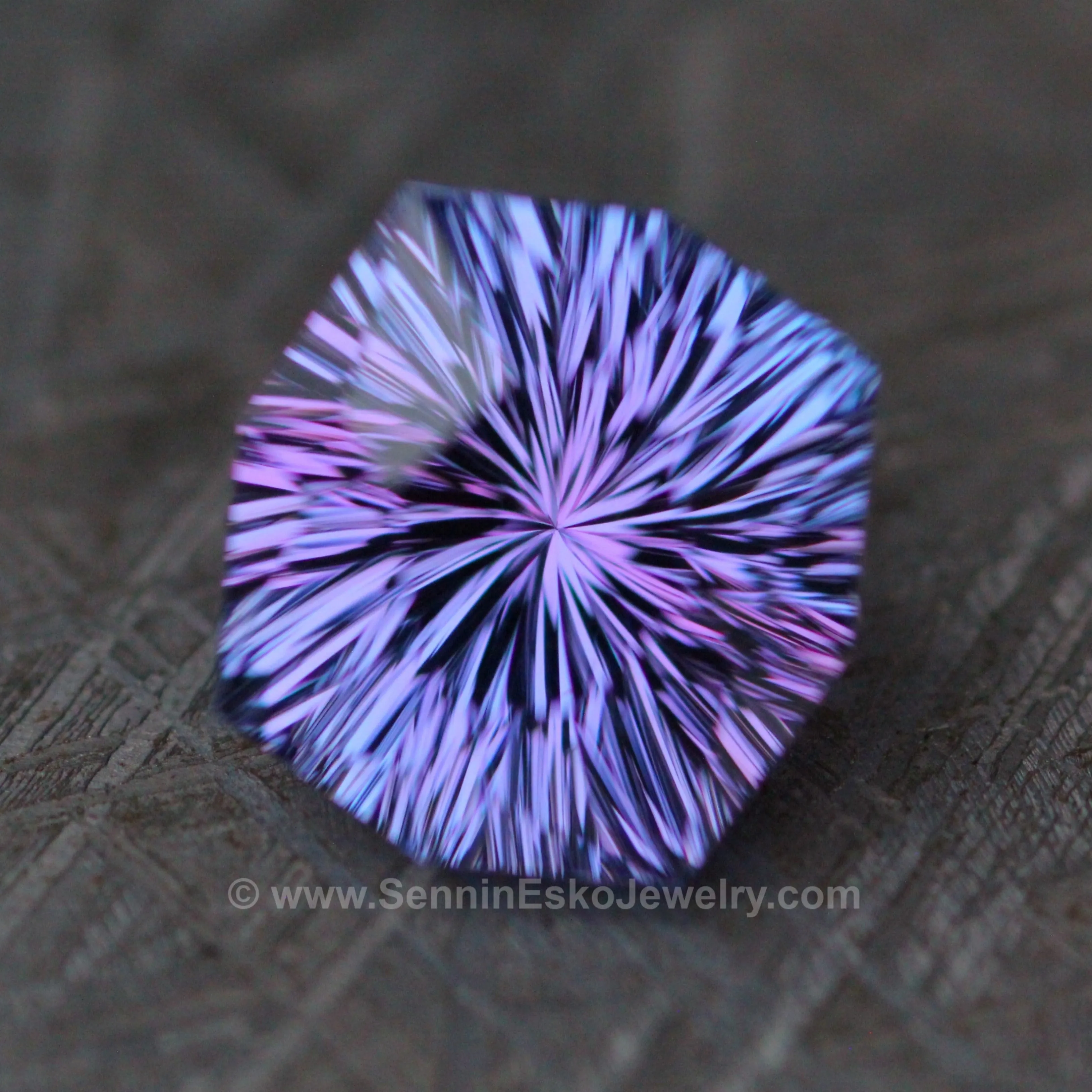 5.3 ct Bluish Violet Tanzanite Octagonal Cushion - Fantasy Cut - 11x10.5mm