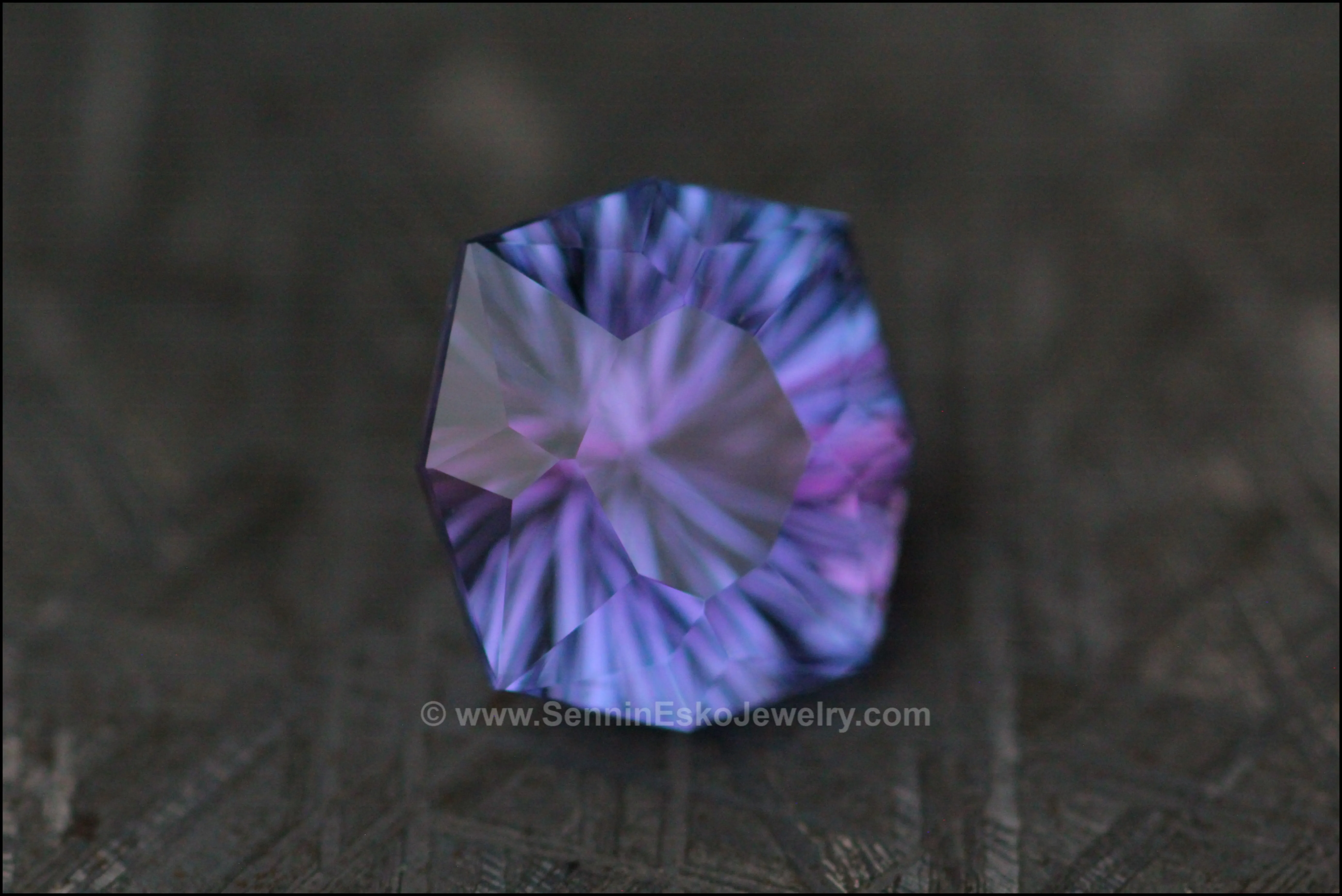 5.3 ct Bluish Violet Tanzanite Octagonal Cushion - Fantasy Cut - 11x10.5mm