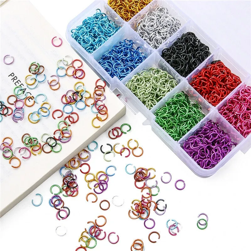 6mm aluminum jump ring kit, 2250pcs assorted colors, Nickel free