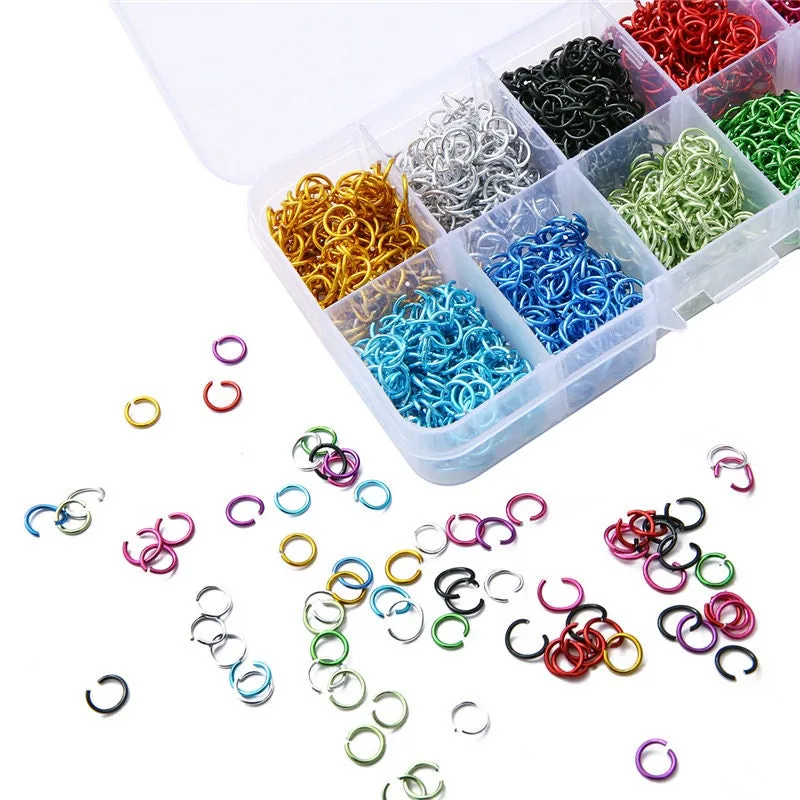 6mm aluminum jump ring kit, 2250pcs assorted colors, Nickel free