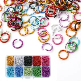 6mm aluminum jump ring kit, 2250pcs assorted colors, Nickel free