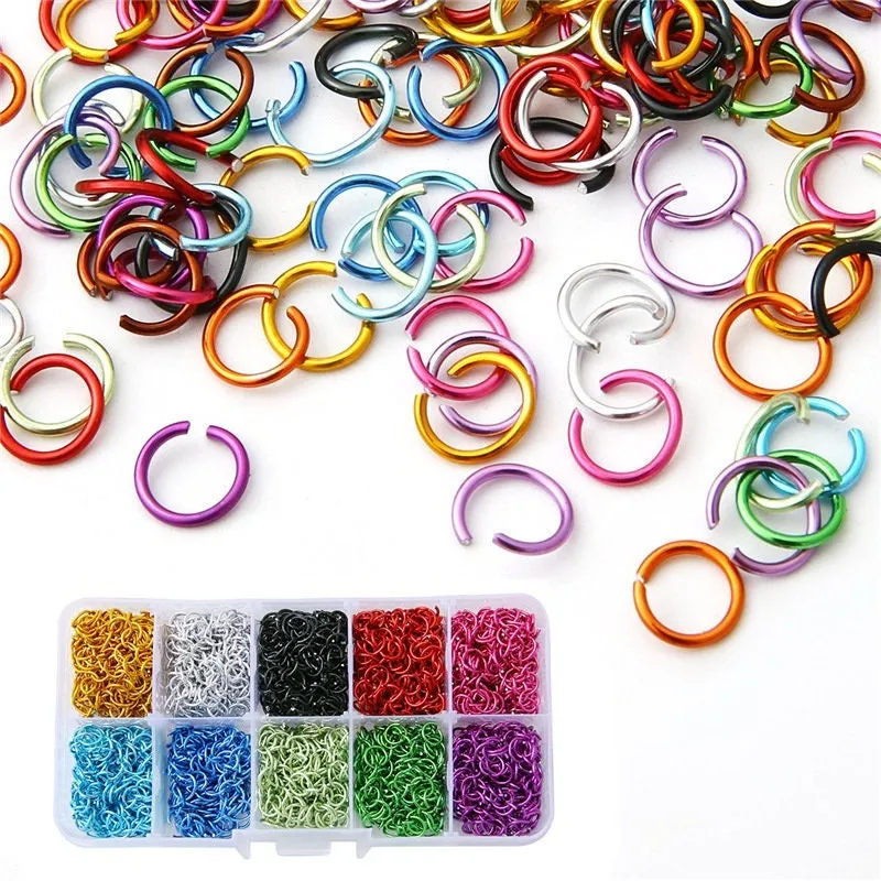6mm aluminum jump ring kit, 2250pcs assorted colors, Nickel free