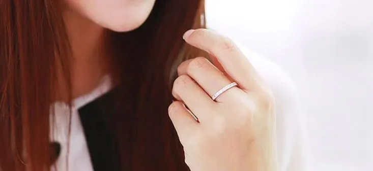 .925 Sterling Silver White Eternity CZ Ring
