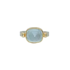 Adeline - Aquamarine & diamond ring