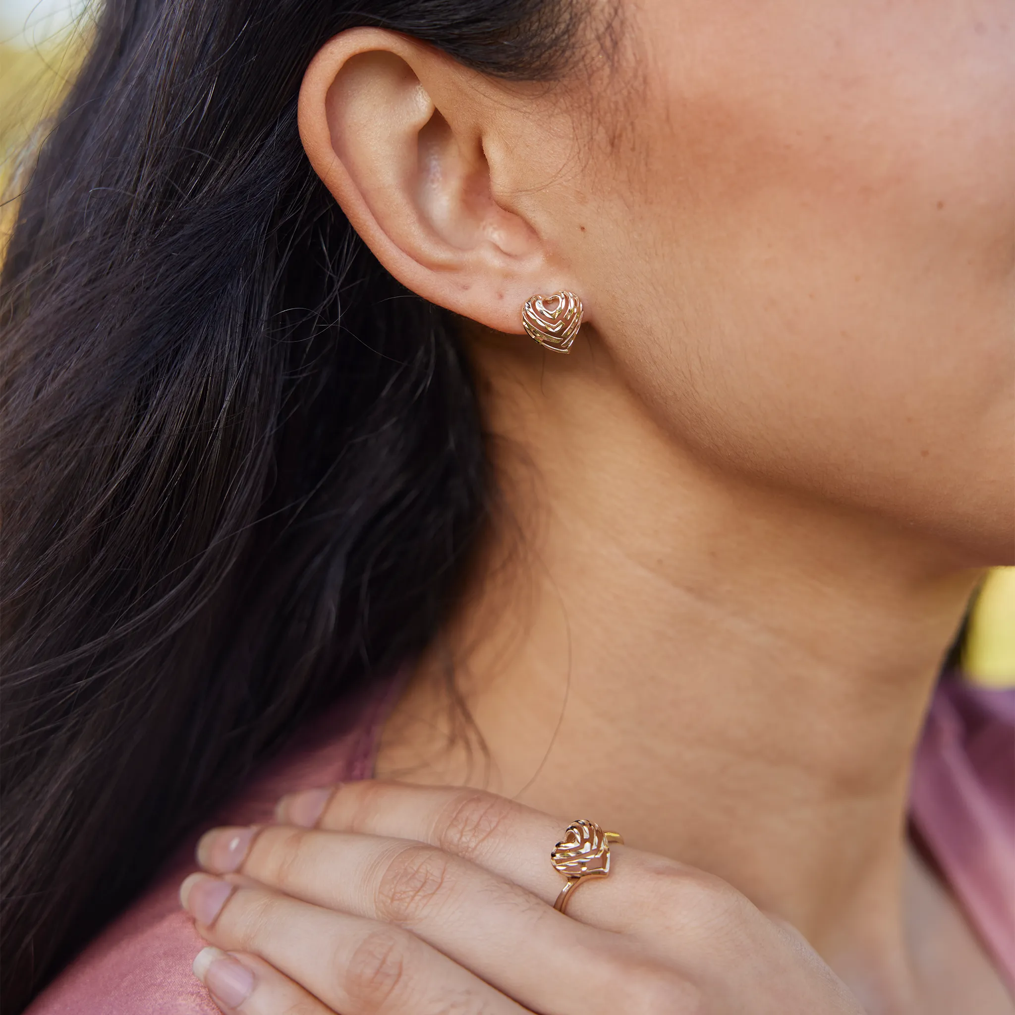 Aloha Heart Ring in Gold - 11mm