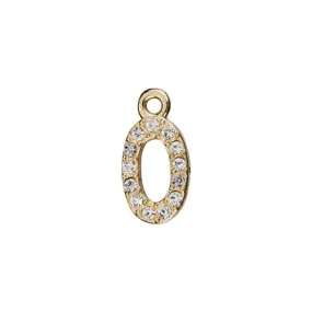 Alphabet Pendant, Letter 'O' 7mm, Gold Finish (1 Piece)