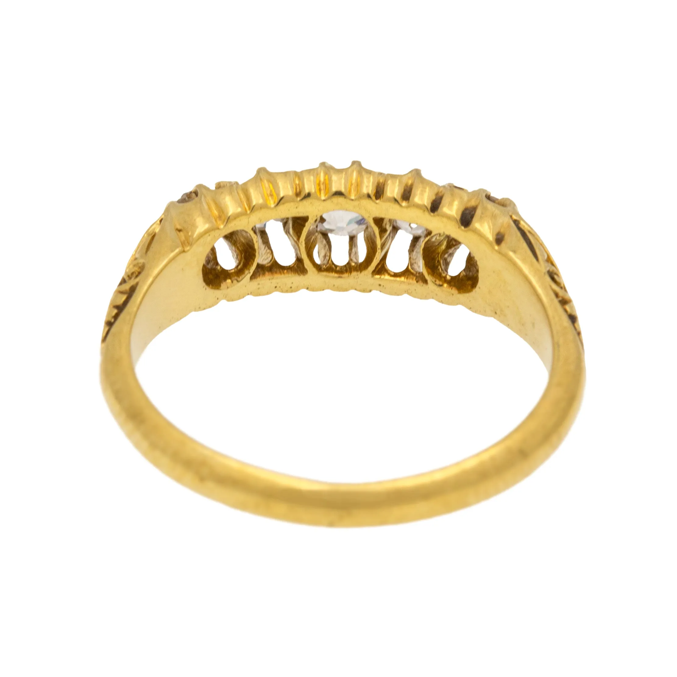 Antique 18ct Gold Diamond Five Stone Ring, 0.50ct
