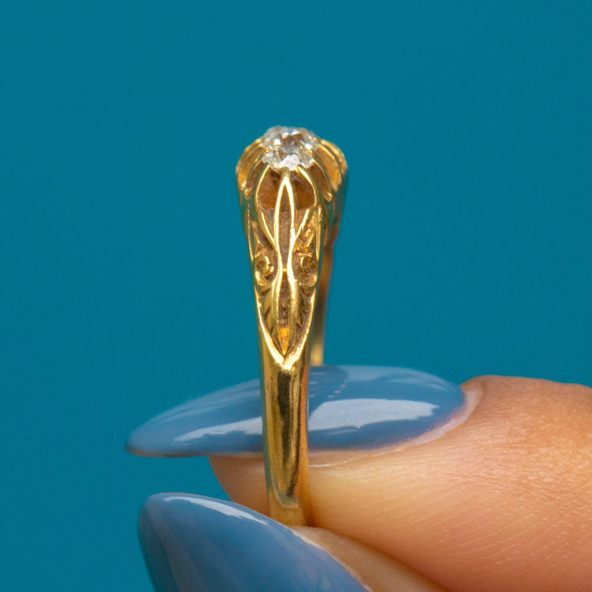 Antique 18ct Gold Diamond Five Stone Ring, 0.50ct