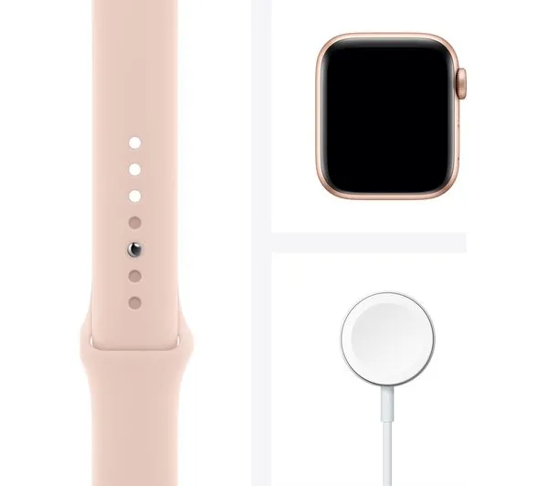 APPLE Watch Series 6 Cellular - Gold Aluminium with Pink Sand Sports Band, 40mm - Good